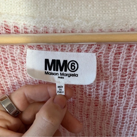 Maison Margiela Pink Mohair Button Front Cardigan Size M - Picture 4 of 7